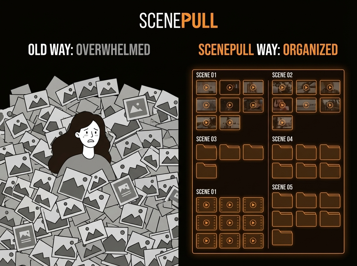 ScenePull vs Manual B-Roll Search: The Real Time Cost